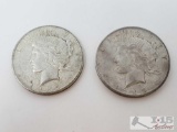2 1923 Silver Peace Dollars