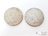 2 1925 Silver Peace Dollars