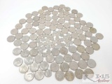 Approx 100 Post 1964 Kennedy Half Dollars And Approx 36 Dimes