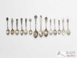 14 Collectible Sterling Silver Spoons, 169.6g