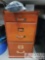 Wooden Filing Cabinet, Power Tool Manuals, Garage Door Screen, And Storage Boxes