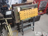 Collapsable Welding Table, And A Folding Clamping Workbench With movable Pegs