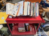 Metal Cart With Catalog Holder