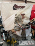 Chicago Electric 12? Compound Slide Miter Saw With ChopShop Saw Hood and Skill Saw Bench