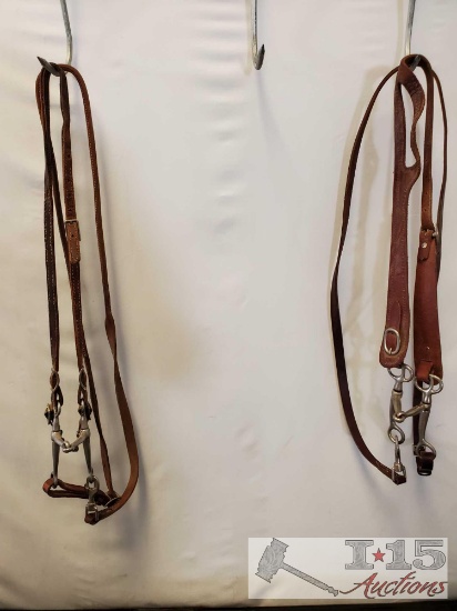 Two Used Cowboy Bridles