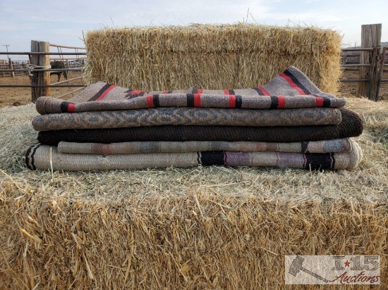 Five Saddle Blankets