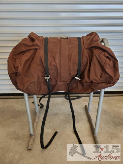 Assorted Large Sawbuck Bags and a Breeching