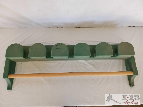 Large Green 6-Bridle Rack Holder
