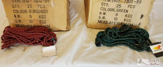 New Knotted Ranch Rope Halters With 6 ft Lead Ropes Attached