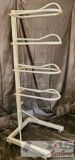 4-Tier Steel Saddle Racks on Wheels with Wheel Locks