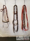 Assorted Bridles with Bits and Hackamore