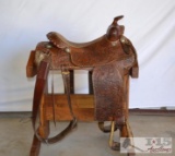 Vintage Billy Cooks Monte Forman Balance Ride Western Saddle