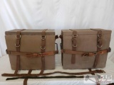 Set of Pack Panniers in Steel Frame Box Holders. Yellowstone Montana