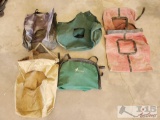 Lots of Feed Bags, New Tough 1 Hay Holding Bag, Corner Trailer Bag and a Brush Holder Bag