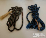 Extra Long Lead Ropes with Leather and Horsehair Tassels