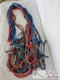 10 Knotted Ranch Rope Halters with 6ft Leads Attached