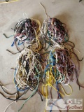 Four Large Bundles of Nylon Sale Halters and Lead Ropes