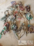 Large Lot of Webbed Halters and Lead Ropes too many to count !!