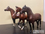 2-Breyer Arabians and 1- Breyer Morgan Collectable Horses