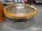 Wooden Coffee Table with Glass Top
