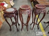 Asian Carved Plant Stands