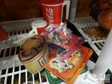 Coca Cola Tin Napkin Holders, Cups Signs And Napkins