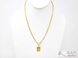 14k Gold Necklace With Pendant, 27.8g
