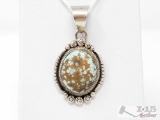 Esther Spencer Dry Creek Turquoise Sterling Silver Pendant, 10.5g
