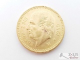 Mexico 10 Peso Gold Coin, 90% Gold, 8.3g