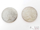 1925 And 1923 Silver Peace Dollars