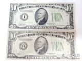 2 1934 10 Dollar Bills