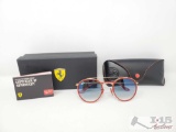 Pair of Ferarri Ray Ban Sunglasses with Case and Box