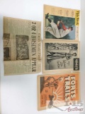 3 Vintage Magazines And Vintage Newspaper