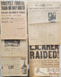 4 Vintage Newspapers