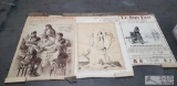 3 French World War 1 Linen Backed Posters, WW1