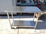 Stainless Steel Wheeled Table