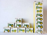8 John Deer Miniature Toy Tractors