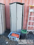 Rubbermaid Cabinet, Concrete Tools, Buckets, And Concrete