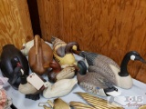 9 Wooden and Plastic Ducks