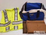Ralph Lauren Polo Sport Bag, Police Vest, And 2 Pouches