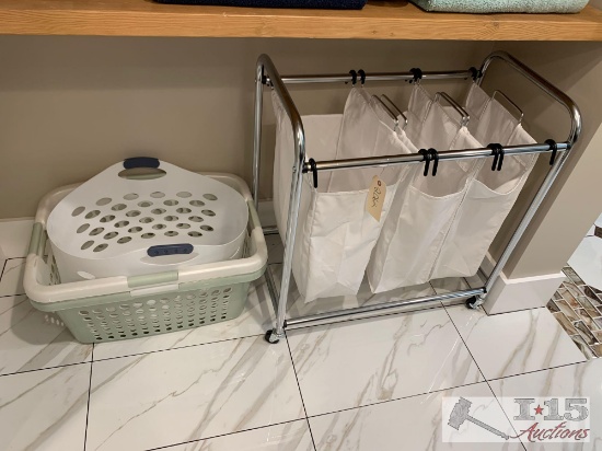 3 Laundry Baskets And 3 Cubby Hamper