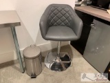 Adjustable Chair And Trash Can