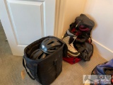 6 Bicycle helmets, Snowboarding Boots, Sparring Gear