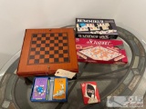 Board Games, Clay Chips and Chess Table