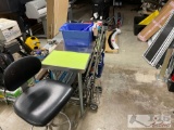 American Flag, Ping Pong Paddles, Workbench, Luggage Dolly?s, Chair, Paint Sprayer, Electronics