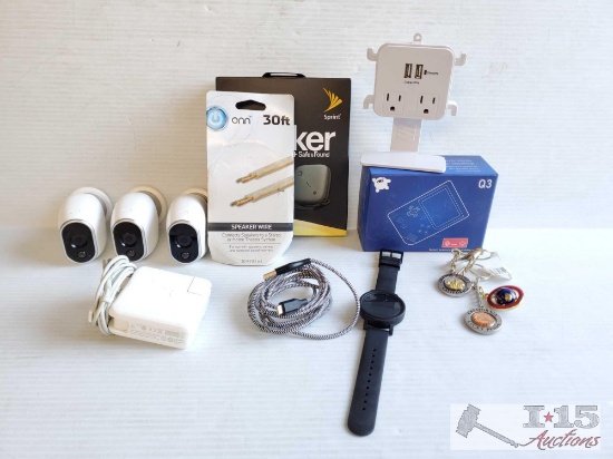 Tracker, Outlet Accessory, Speaker Wire, MacBook Charger, And More