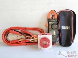 Klein Tools Digital Clamp Meter, Jumper Cables, And 16-Gauge Red Auto Wire