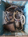 Tote Of String Lights, Cords, And More