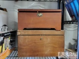 Wooden Jewelry Box, and a Wooden Box