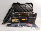 Dewalt Plastic Tool Box, Copper Piping, Hardware, And Auto Accessories